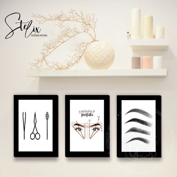 Kit Designer de Sobrancelhas - 3 Placas Decorativas