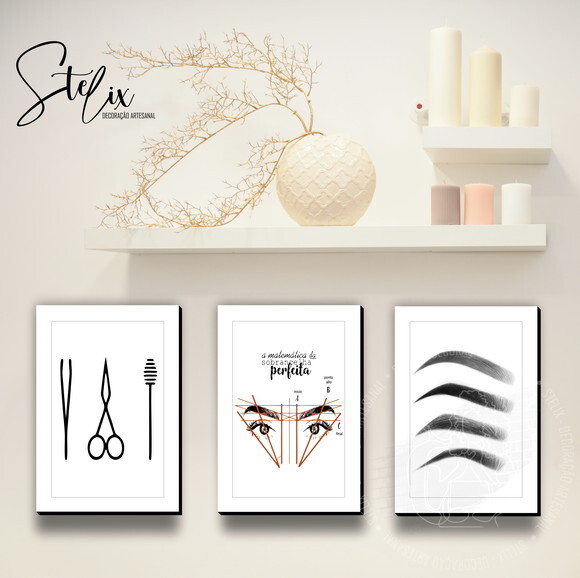 Kit Designer de Sobrancelhas - 3 Placas Decorativas