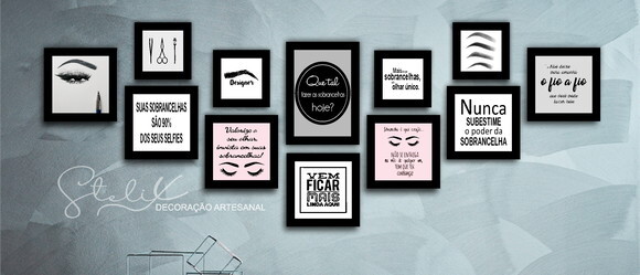 Kit Designer de Sobrancelhas - 12 Placas Decorativas