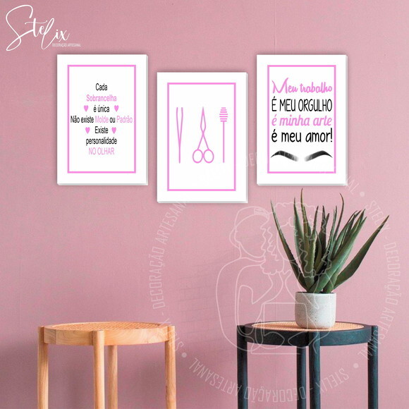 Kit Designer de Sobrancelhas - 3 Placas Decorativas