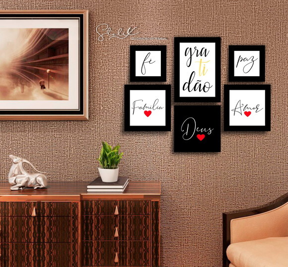 Kit Deus - 6 Placas Decorativas Média