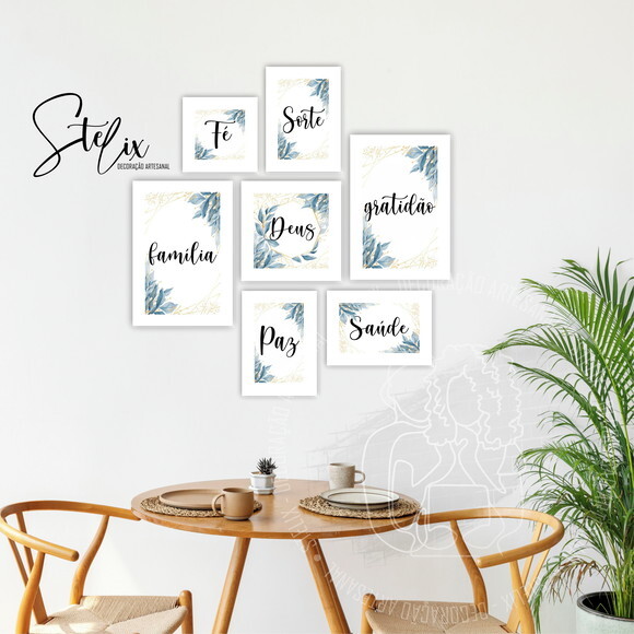 Kit Deus (Folhas) - 7 Placas Decorativas