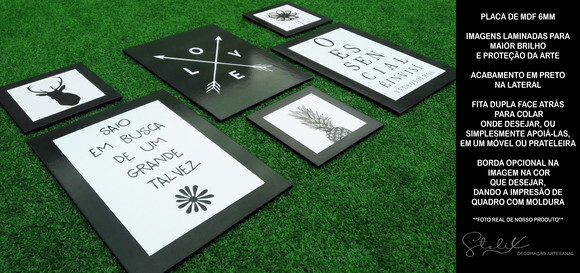 Kit Filhas - 3 Placas Decorativas