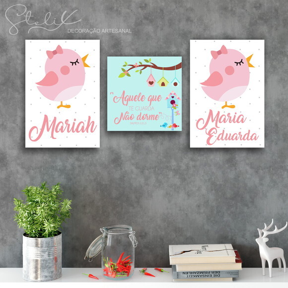 Kit Filhas - 3 Placas Decorativas