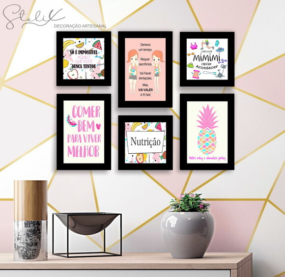 Kit Nutricionista - 6 Placas Decorativas
