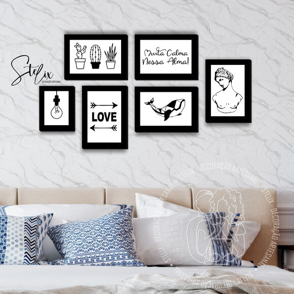 Kit para Sala - 6 Placas Decorativas