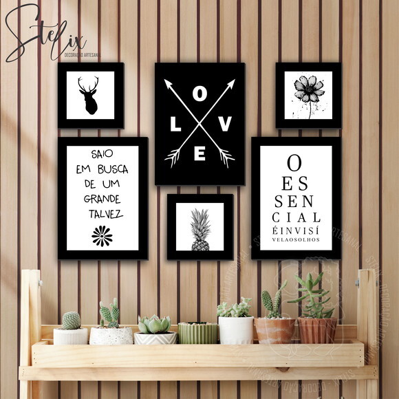 Kit Sala Médio - 6 Placas Decorativas