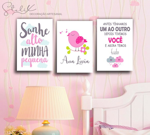 Kit Sonhe Alto - 3 Placas Decorativas