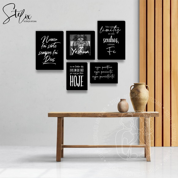 Kit Yeshua - 5 Placas Decorativas Médias