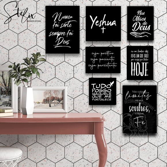 Kit Yeshua - 7 Placas Decorativas Médias