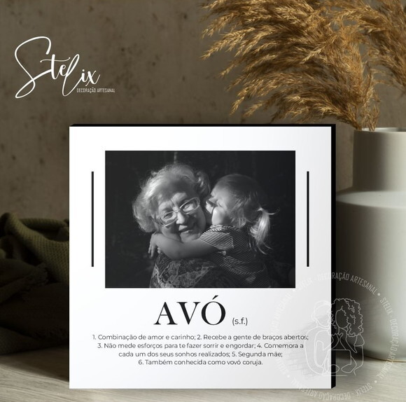 Quadro Personalizado Significado de Avó Presente para Avó