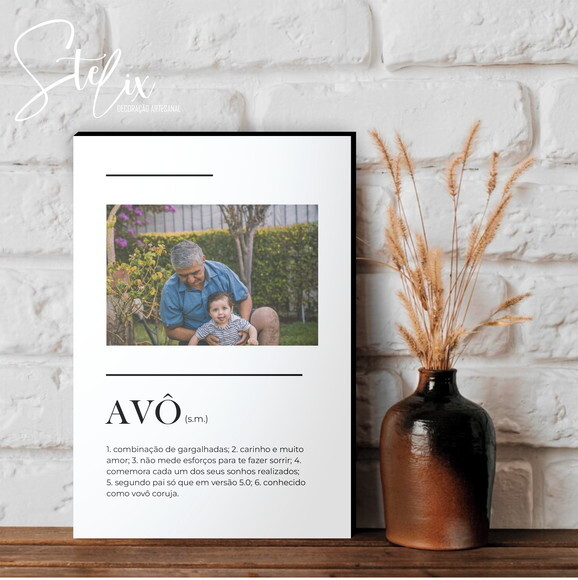 Quadro Personalizado Significado de Avô Presente para Avô