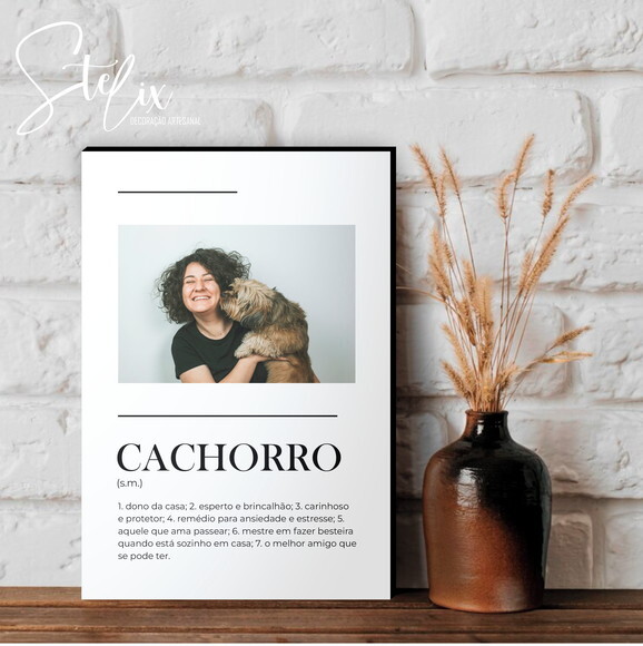 Quadro Personalizado Significado de Cachorro Presente