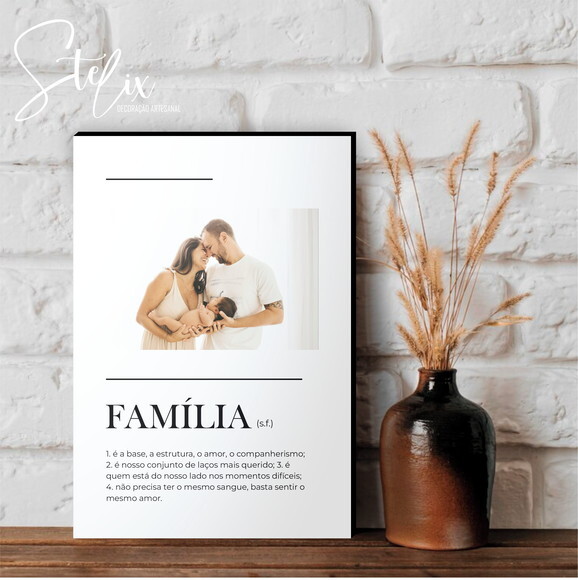 Quadro Personalizado Significado de Família Presente