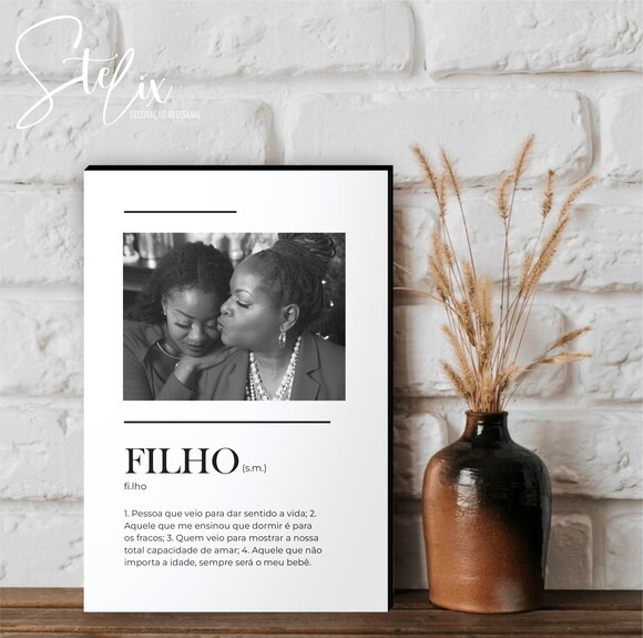 Quadro Personalizado Significado de Filho Presente Filho
