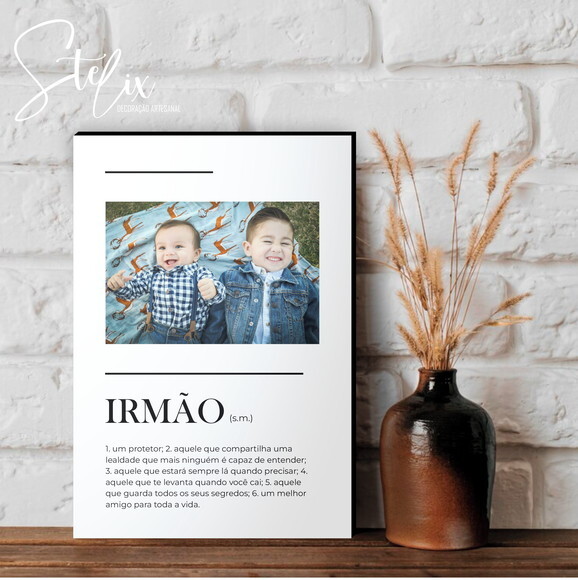 Quadro Personalizado Significado de Irmão Presente
