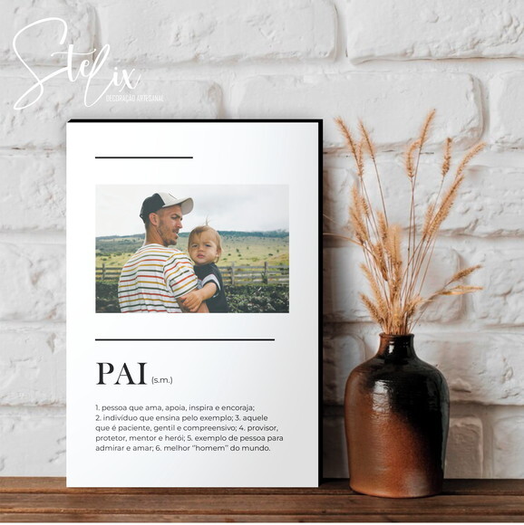 Quadro Personalizado Significado de Pai Presente para Pai