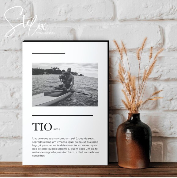 Quadro Personalizado Significado de Tio Presente para Tio
