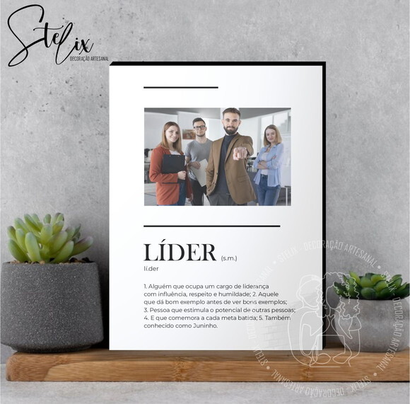 Quadro Significado de Líder Presente para Chefe Líder