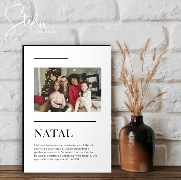 Quadro Significado de Natal Decoração Natalina Presente