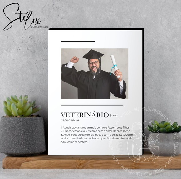 Quadro Significado de Veterinário Presente