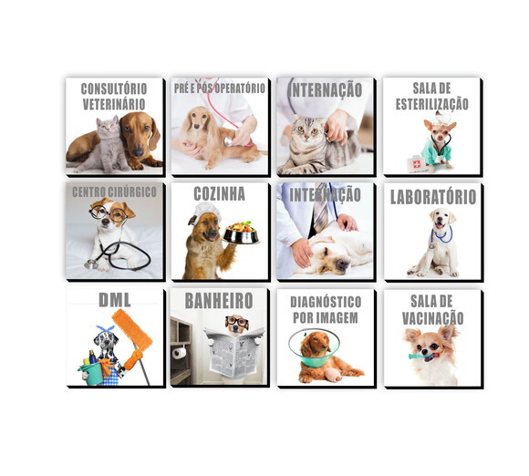 Quadros de Aviso Clínica de Veterinária