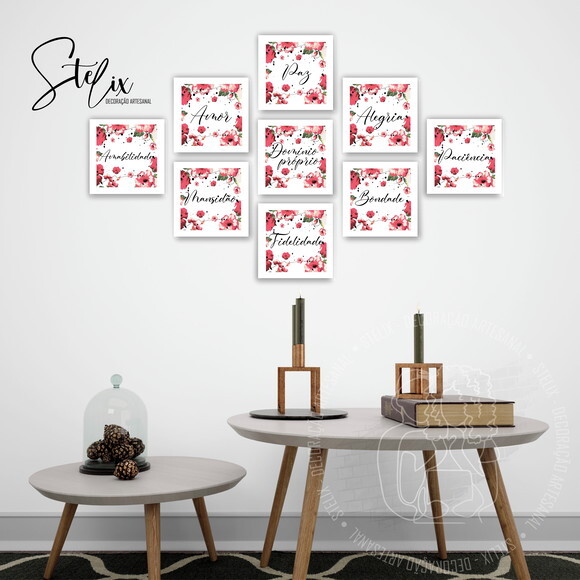 Quadros Decorativos Cristão Frutos do Espírito Santo