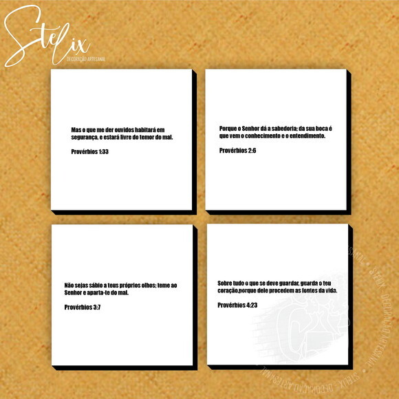 Quadros Decorativos Igreja Cristão com Provérbios 1 ao 30