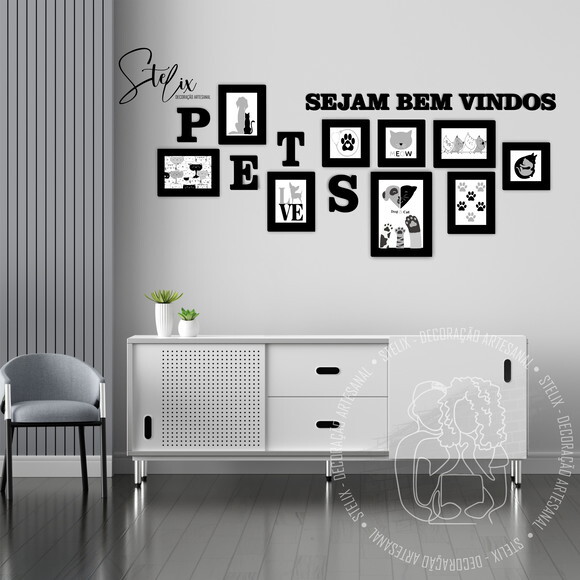 Quadros Decorativos para Clínica Veterinária + 18 Letras
