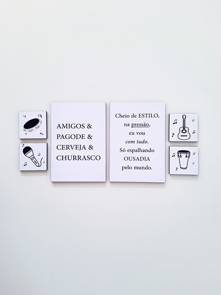 Quadros Pagode & Cerveja Música Área Gourmet