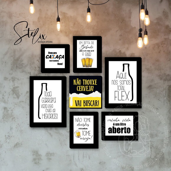 Quadros para Bar Cerveja e Cachaça Área Gourmet