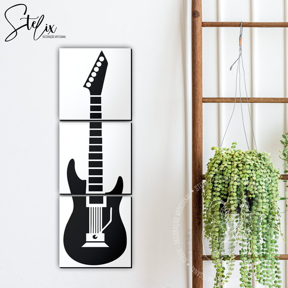 Quadros para Quarto Sala Guitarra Presente para Músico
