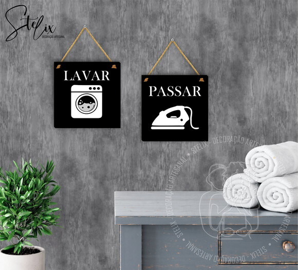 Quadros Pretos para Lavanderia