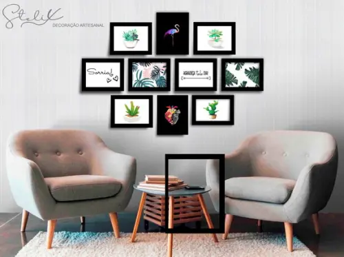 Kit Plantas - 10 Placas Decorativas Médias
