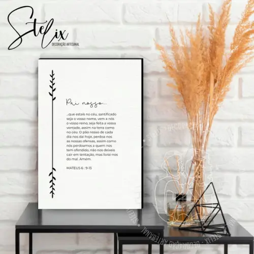 Quadros Decorativos Cristão Oração Pai Nosso Prensente