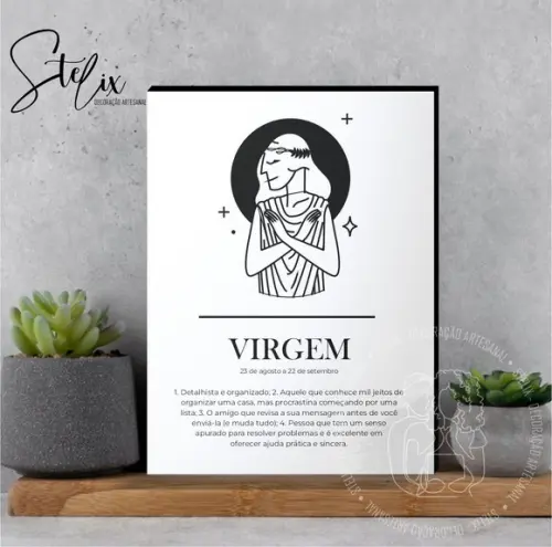 Quadro Significado dos Signo Virgem Presente para Virginiano