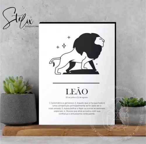 Quadro Significado dos Signo Leão Presente Leonino