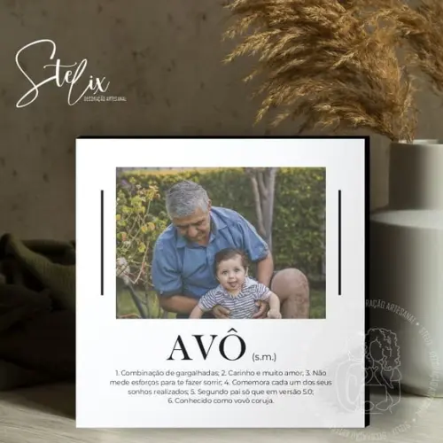 Quadro Personalizado Significado de Avô Presente para Avô