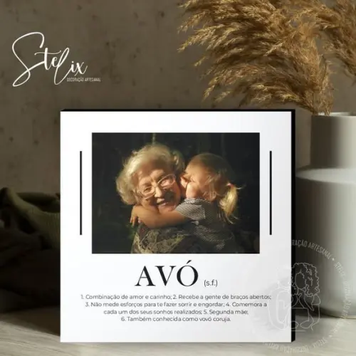 Quadro Personalizado Significado de Avó Presente para Avó