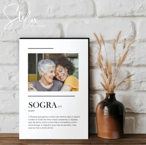 Quadro Personalizado Significado de Sogra Presente Sogra