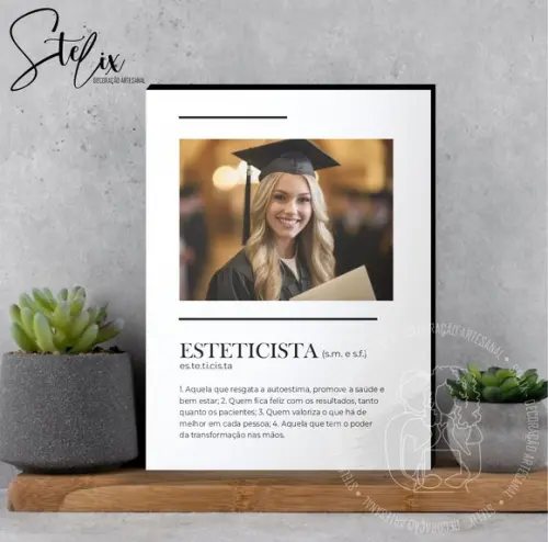 Quadro Significado de Esteticista Presente