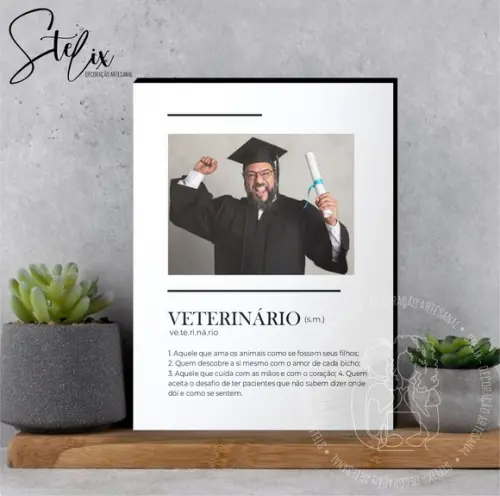 Quadro Significado de Veterinário Presente