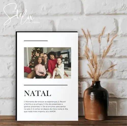 Quadro Significado de Natal Decoração Natalina Presente