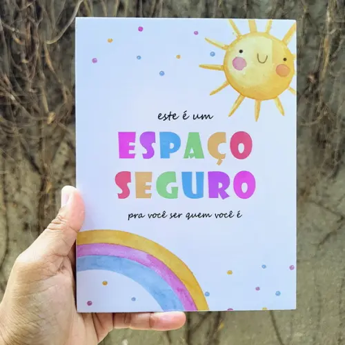 Quadro Decorativo Motivacional Espaço Seguro Psicologia