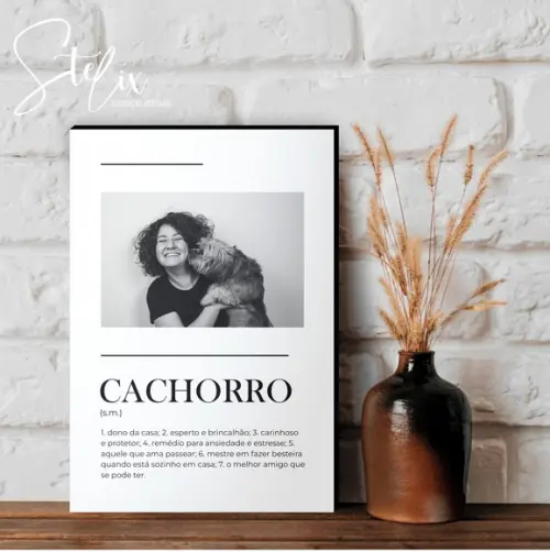 Quadro Personalizado Significado de Cachorro Presente
