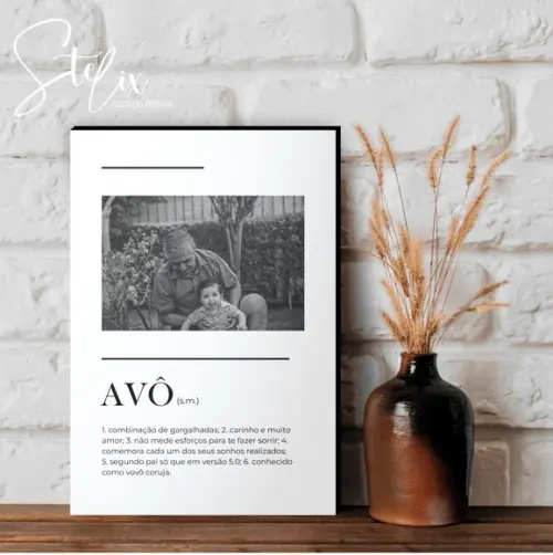 Quadro Personalizado Significado de Avô Presente para Avô