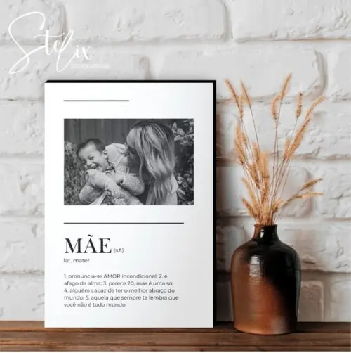 Quadro Personalizado Significado de Mãe Presente para Mãe