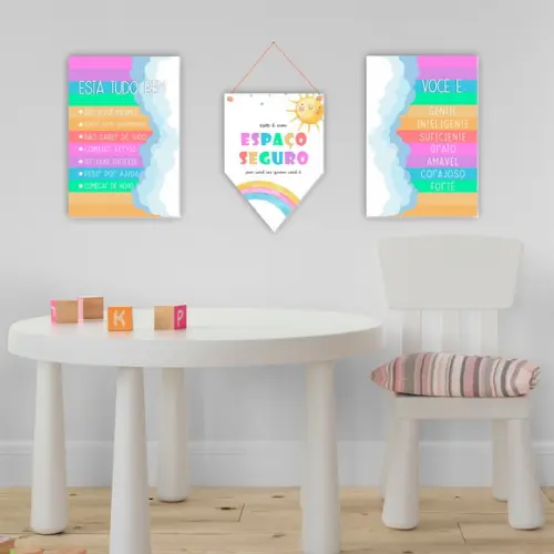 Quadros para Psicologia Infantil Motivacional + Flâmula