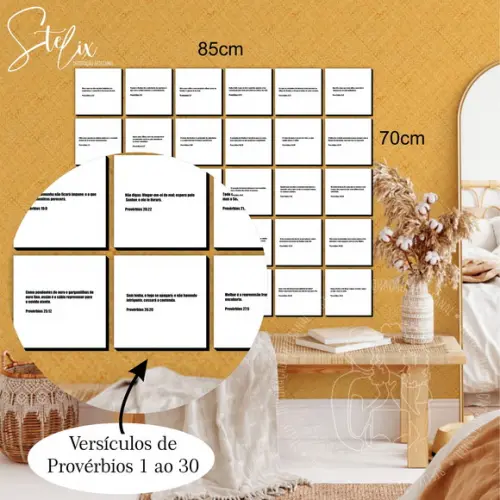 Quadros Decorativos Igreja Cristão com Provérbios 1 ao 30