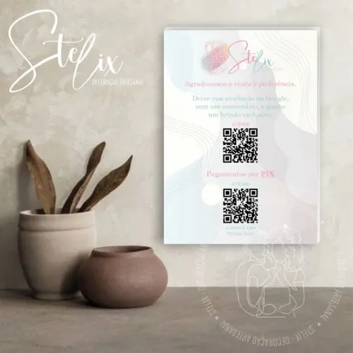 Placa Qr Code Google Pix Instagram